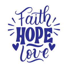 Faith Hope Love Christian Vinyl Sticker – Inspirational Religious Decal for Car & Laptop