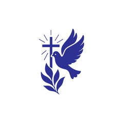 Christian Dove Cross Car Sticker – Holy Spirit & Peace Vinyl Decal for Cars & Bikes | Waterproof Faith Sticker