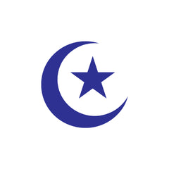 Islamic Crescent Moon Star Car Sticker – Muslim Faith Vinyl Decal for Cars & Bikes | Waterproof Islamic Symbol Sticker