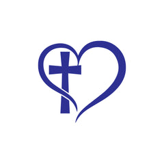 Christian Heart Cross Car Sticker – Jesus Faith Vinyl Decal for Cars & Bikes | Waterproof Religious Sticker
