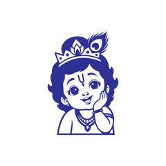 Baby Krishna Wall Sticker for Home Temple Kids Room and Living Room