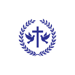 Christian Cross Dove Car Sticker – Double Dove Peace & Faith Vinyl Decal | Waterproof Religious Car & Bike Sticker