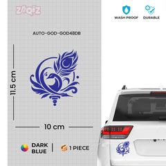 Abstract Lord Krishna Symbol Wall Sticker for Spiritual Home Decoration