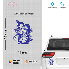 Radha Krishna Divine Love Wall Sticker for Spiritual Home Decor