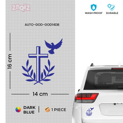 Christian Heart Cross Car Sticker – Jesus Faith Vinyl Decal for Cars & Bikes | Waterproof Religious Sticker (Copy)