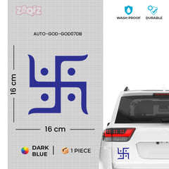 Hindu Swastik Car Sticker – Auspicious Vinyl Decal for Cars, Bikes, Home & Office | Waterproof & Durable