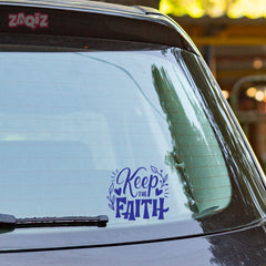 Keep the Faith Christian Vinyl Sticker – Inspirational Religious Car Decal