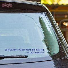 Walk by Faith Not by Sight Christian Vinyl Sticker – 2 Corinthians 5:7 Car Decal