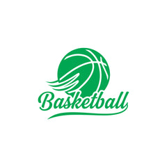 Basketball Script Logo Car Window Sticker | Stylish Sports Vinyl Decal for Cars & Laptops