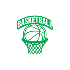 Basketball Rim & Ball Car Window Sticker | Sports Vinyl Decal for Cars, Laptops & Walls