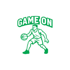 Game On Basketball Player Car Window Sticker | Sports Vinyl Decal for Cars & Laptops
