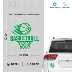 Fast Break Basketball Car Window Sticker | Sports Vinyl Decal for Cars & Laptops