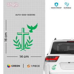 Christian Heart Cross Car Sticker – Jesus Faith Vinyl Decal for Cars & Bikes | Waterproof Religious Sticker (Copy)