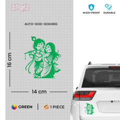 Radha Krishna Divine Love Wall Sticker for Spiritual Home Decor