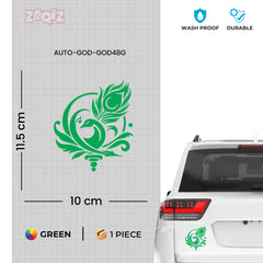 Abstract Lord Krishna Symbol Wall Sticker for Spiritual Home Decoration