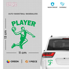 Basketball Player Car Window Sticker | Slam Dunk Sports Vinyl Decal for Cars, Laptops & Walls