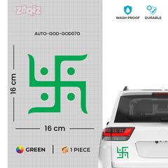 Hindu Swastik Car Sticker – Auspicious Vinyl Decal for Cars, Bikes, Home & Office | Waterproof & Durable