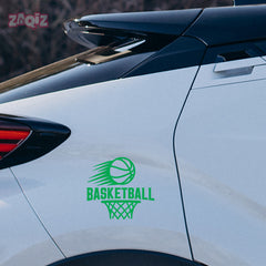 Fast Break Basketball Car Window Sticker | Sports Vinyl Decal for Cars & Laptops