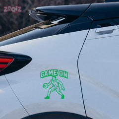 Game On Basketball Player Car Window Sticker | Sports Vinyl Decal for Cars & Laptops