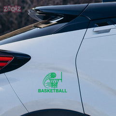 Basketball Swish Car Window Sticker | Sports Vinyl Decal for Cars & Laptops