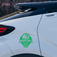 Basketball Hoop Car Window Sticker | Sports Vinyl Decal for Cars, Laptops & Walls