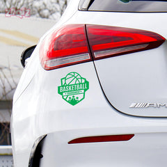 Basketball Tournament Badge Car Window Sticker | Sports Vinyl Decal for Cars & Laptops