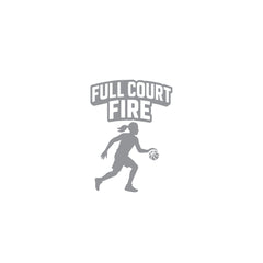 Full Court Fire Basketball Car Window Sticker | Sports Vinyl Decal for Cars & Laptops