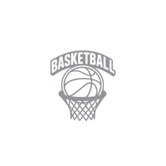 Basketball Rim & Ball Car Window Sticker | Sports Vinyl Decal for Cars, Laptops & Walls