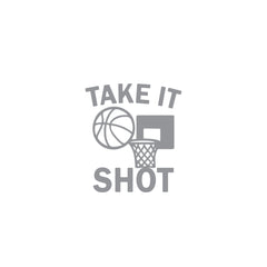 Take It Shot Basketball Car Window Sticker | Motivational Sports Vinyl Decal for Cars & Laptops