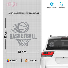 Fast Break Basketball Car Window Sticker | Sports Vinyl Decal for Cars & Laptops