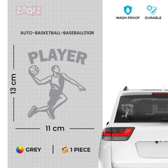 Basketball Player Car Window Sticker | Slam Dunk Sports Vinyl Decal for Cars, Laptops & Walls