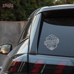 Basketball Tournament Badge Car Window Sticker | Sports Vinyl Decal for Cars & Laptops