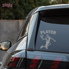 Basketball Player Car Window Sticker | Slam Dunk Sports Vinyl Decal for Cars, Laptops & Walls