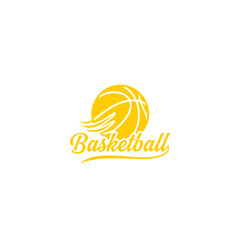 Basketball Script Logo Car Window Sticker | Stylish Sports Vinyl Decal for Cars & Laptops