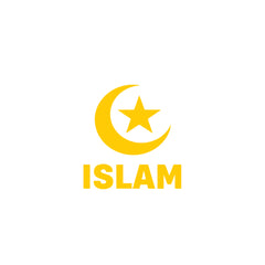 Islam Crescent Moon Star Car Sticker – Muslim Faith Vinyl Decal with ISLAM Text | Waterproof Islamic Symbol Sticker