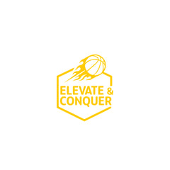 Elevate & Conquer Basketball Car Window Sticker | Motivational Sports Vinyl Decal