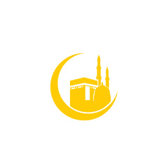 Kaaba Crescent Moon Car Sticker – Islamic Mecca & Mosque Vinyl Decal for Cars & Bikes | Waterproof Muslim Faith Sticker