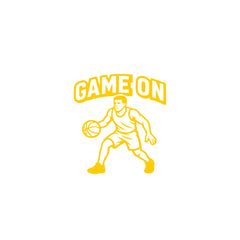 Game On Basketball Player Car Window Sticker | Sports Vinyl Decal for Cars & Laptops
