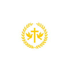 Christian Cross Dove Car Sticker – Double Dove Peace & Faith Vinyl Decal | Waterproof Religious Car & Bike Sticker