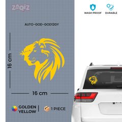 Lion Head Car Sticker – Fierce Lion Profile Vinyl Decal for Cars & Bikes | Waterproof Animal Graphic Sticker