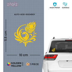 Abstract Lord Krishna Symbol Wall Sticker for Spiritual Home Decoration