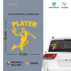 Basketball Player Car Window Sticker | Slam Dunk Sports Vinyl Decal for Cars, Laptops & Walls