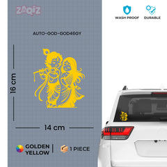 Radha Krishna Divine Love Wall Sticker for Spiritual Home Decor