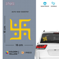 Hindu Swastik Car Sticker – Auspicious Vinyl Decal for Cars, Bikes, Home & Office | Waterproof & Durable