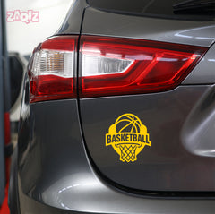 Basketball Hoop Car Window Sticker | Sports Vinyl Decal for Cars, Laptops & Walls
