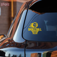 Fast Break Basketball Car Window Sticker | Sports Vinyl Decal for Cars & Laptops