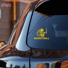 Basketball Swish Car Window Sticker | Sports Vinyl Decal for Cars & Laptops