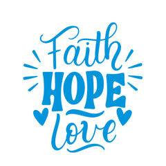 Faith Hope Love Christian Vinyl Sticker – Inspirational Religious Decal for Car & Laptop
