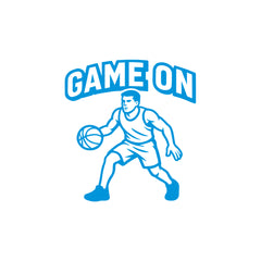 Game On Basketball Player Car Window Sticker | Sports Vinyl Decal for Cars & Laptops