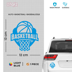 Basketball Hoop Car Window Sticker | Sports Vinyl Decal for Cars, Laptops & Walls